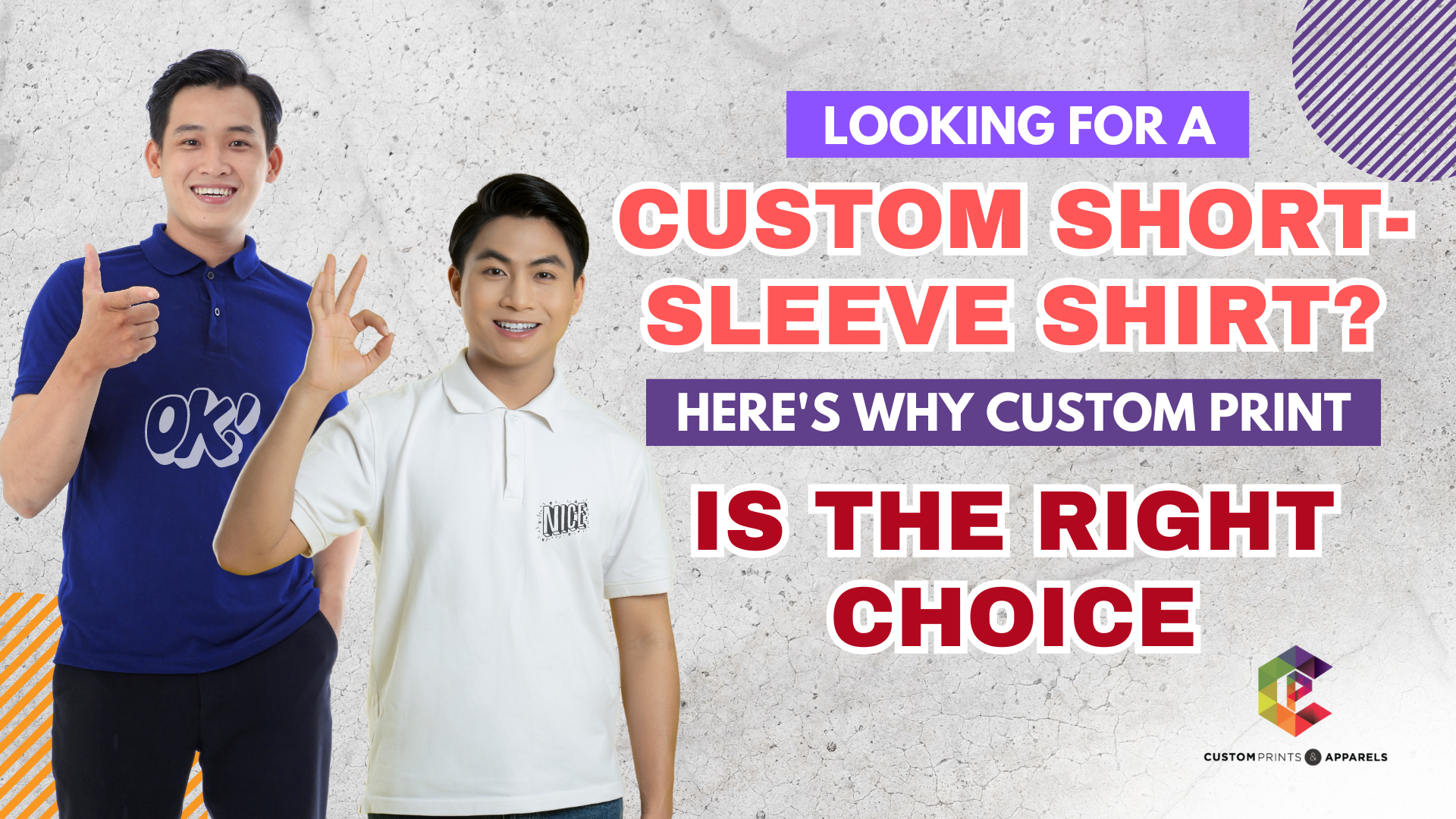 Men wearing custom print shirts